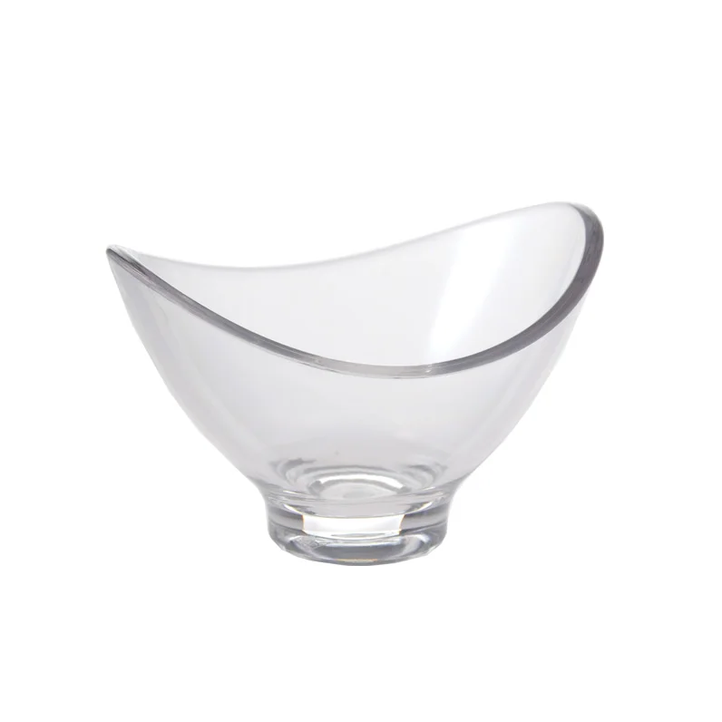 Boat Ice Cream Bowl Clear Oval Irregular Shape Salad Bowl Hard Plastic Salad Bowl