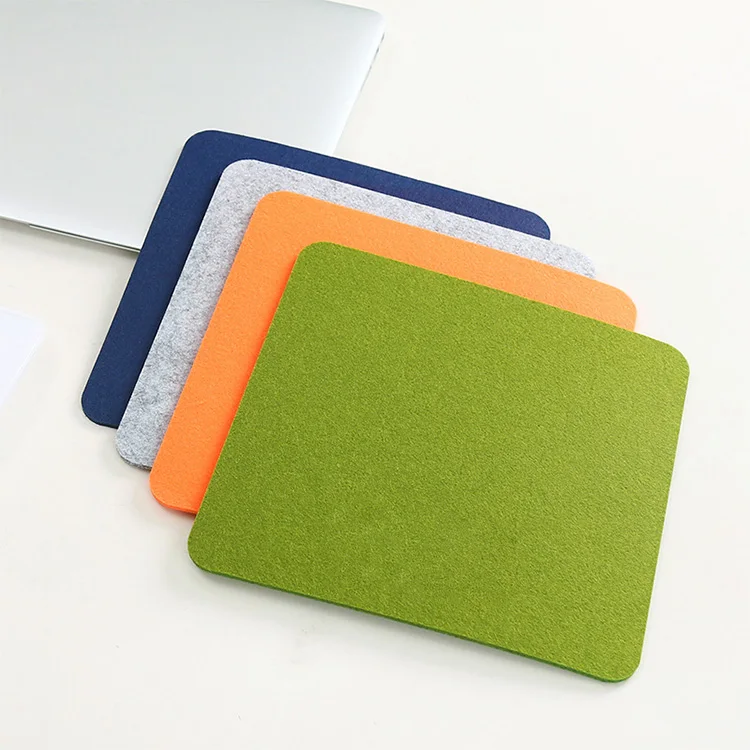 Custom Logo Colors Size Wool Felt Fabric Mouse Pad Mat Cup Coasters for Drink Wholesale