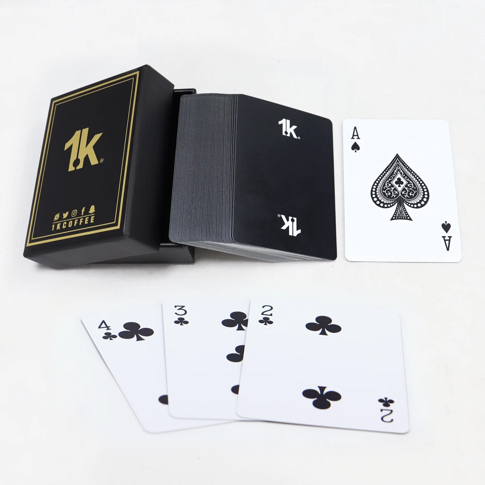 Wholesale 100% pvc waterproof poker card deck plastic magic show durable playing cards both sides custom playing cards