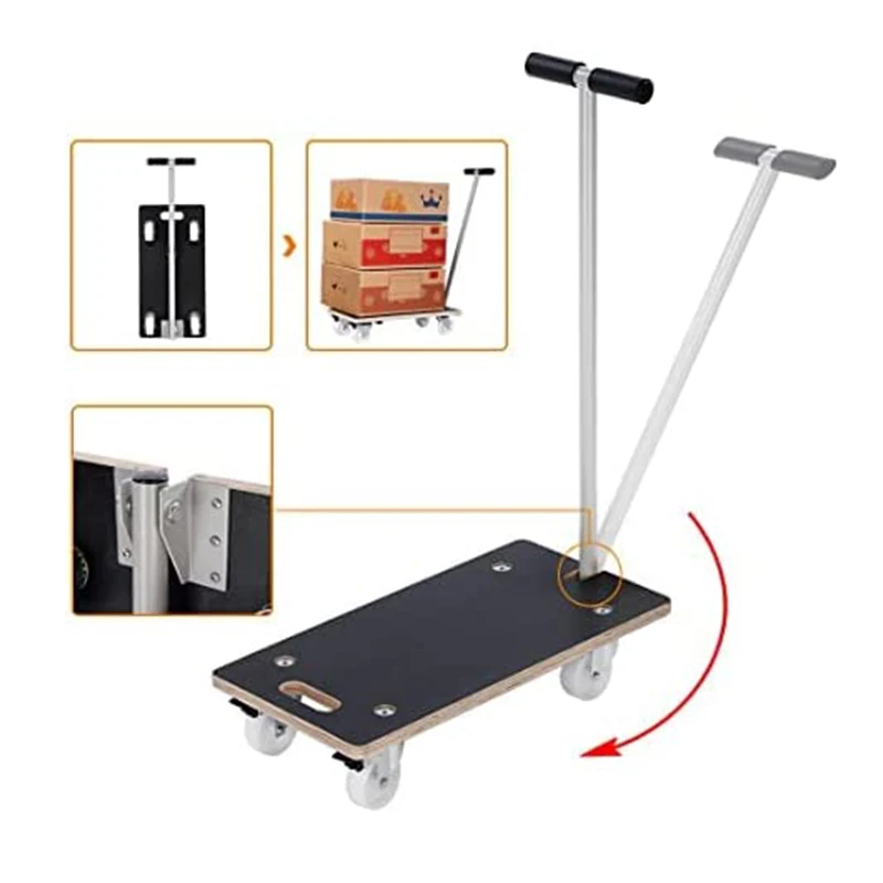 Wood dolly furniture Dolly Home Trolley plant dolly with foldable pulling handle