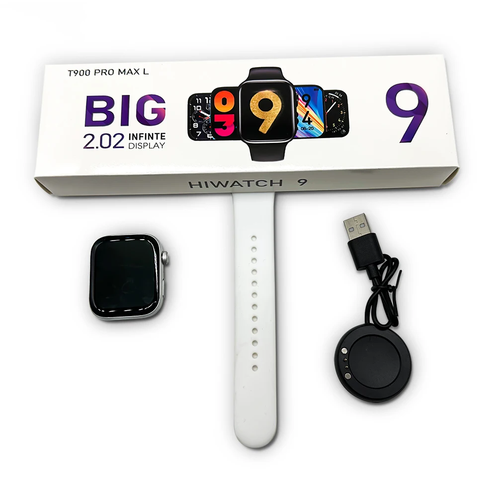 Smart watch T900 pro max L 2.02 Inch Series 9 Fitpro App Wireless Charging BT Calling Message Reminder T900 series 9 smartwatch