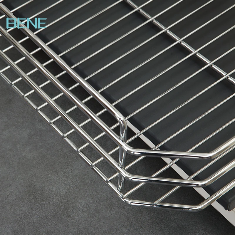 Многофункциональный кухонный органайзер, корзина для хранения, двухслойная скользящая проволочная Волшебная угловая корзина