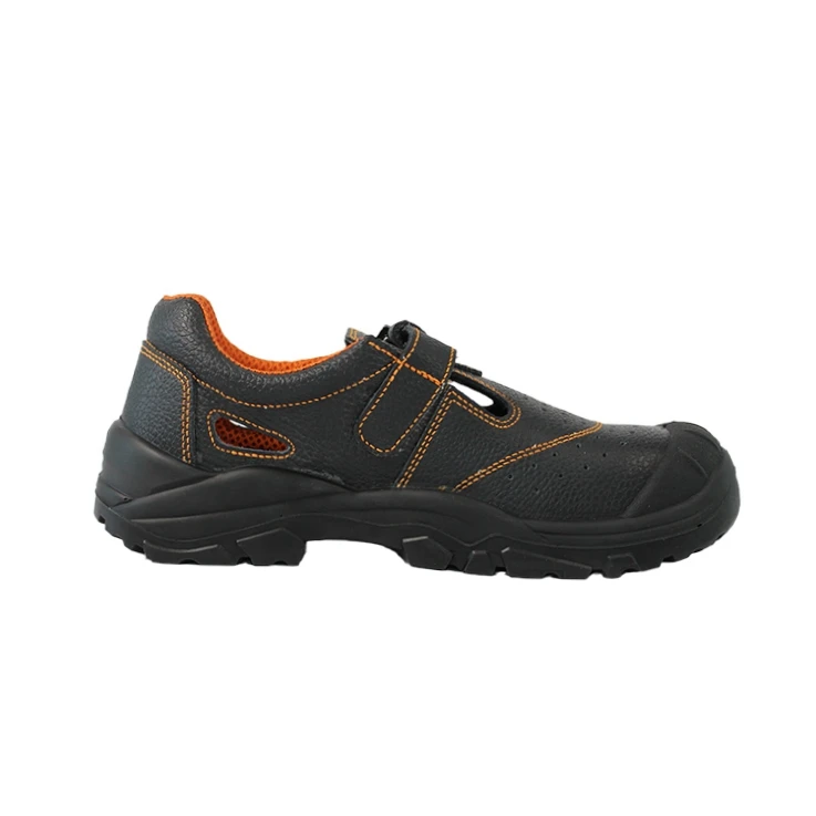 slip-on impact resistant sweat absorb durable safety shoes without lace for men