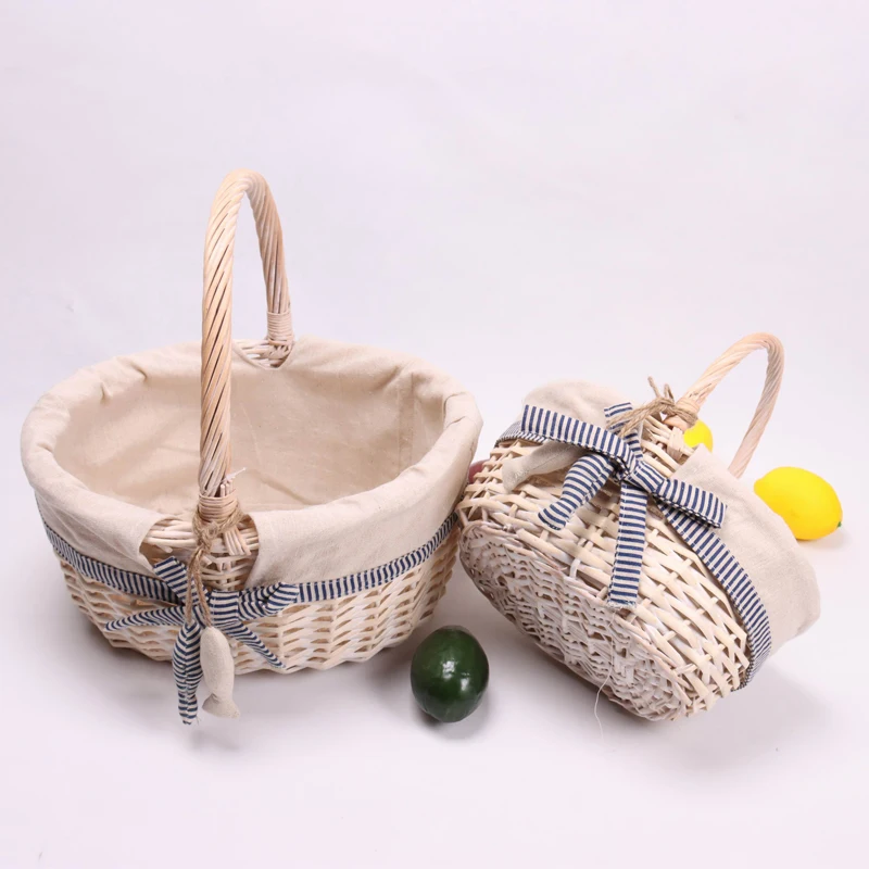 Handmade Woven shadow baskets Storage Baskets with Handles