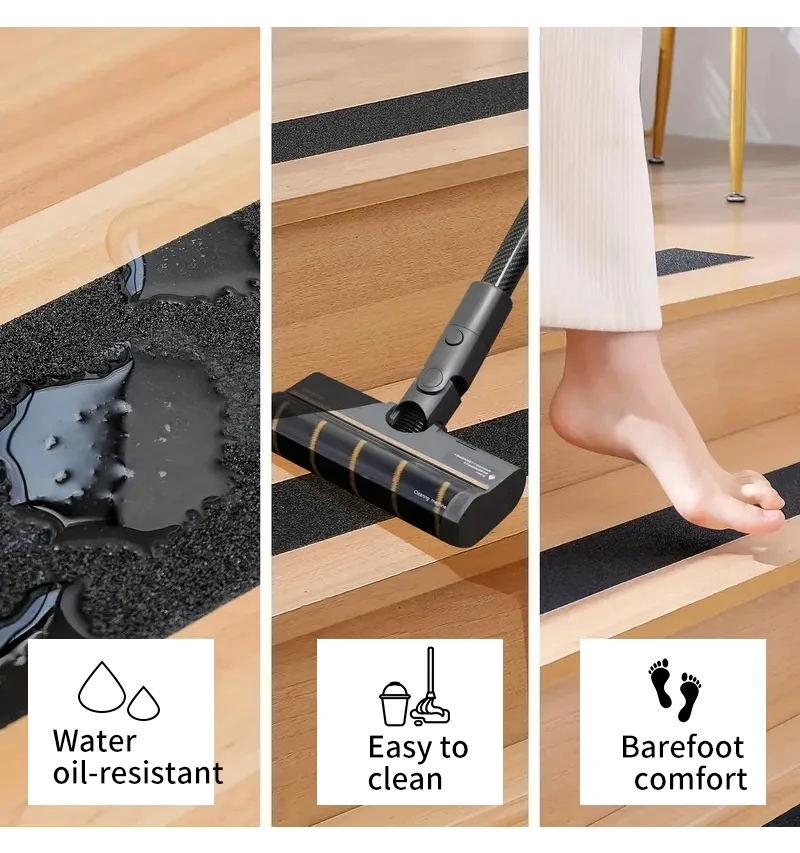 BYSLI Wholesale Factor Price Black PVC Waterproof Grip Non-Slip Safety Tape Rubber Anti Slip Tape For Stair