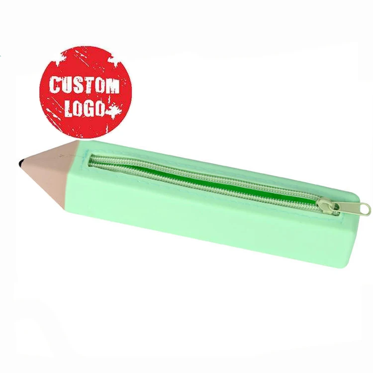 Hot Selling Unique Soft Custom Silicone School Pencil Case With Nylon Zipperfor Cute School Supplies/Stationery Kids Students