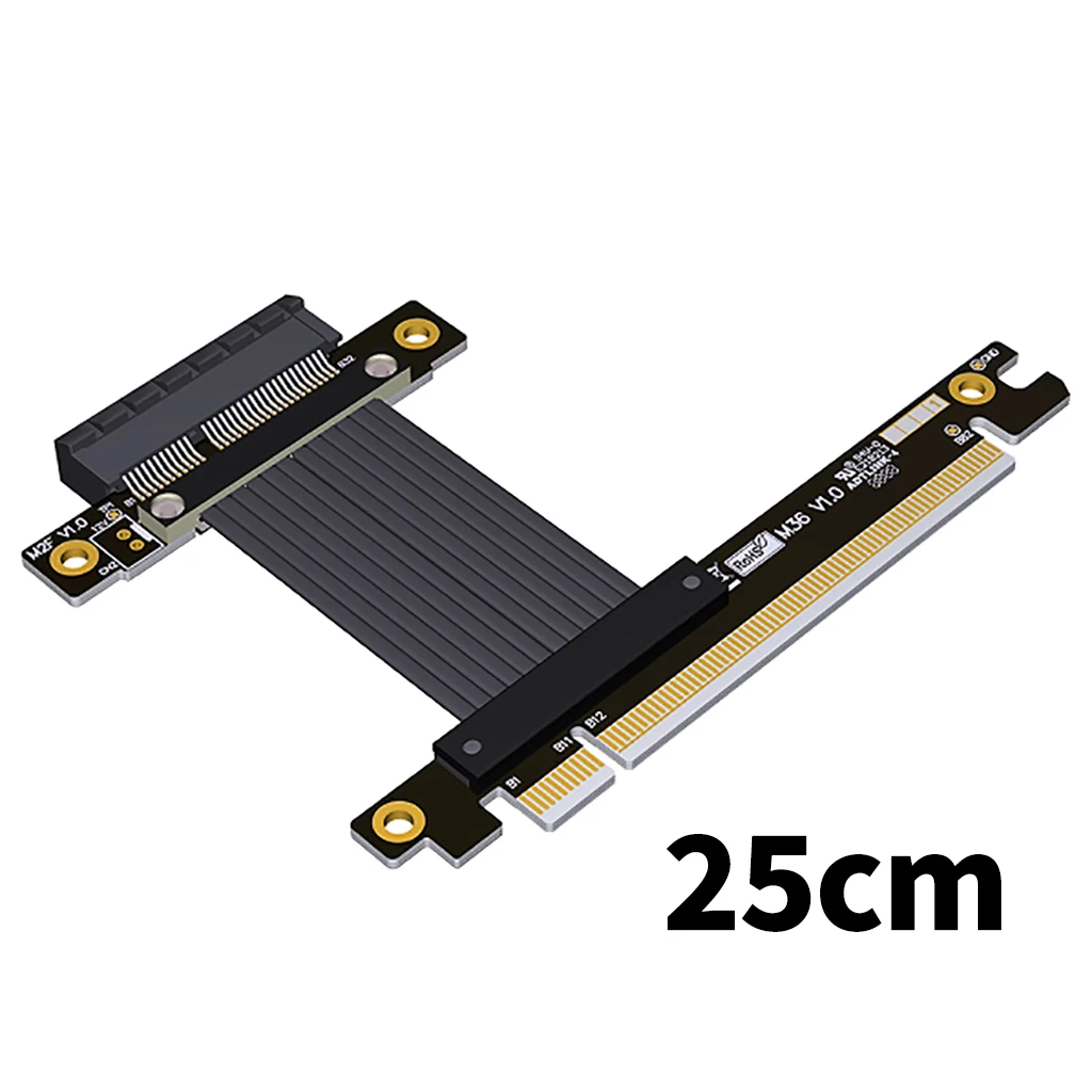PCIe 4.0 PCI Express X4 Card to X16 Slot Extension Cable Riser Extender Adapter PCI-E 4x Female to 16x Male Gen 4 for GPU SSD