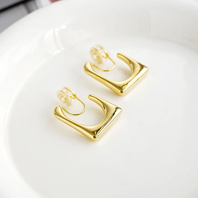 Glossy several  without piercing mosquito-repellent coil ear clip senior touch temperament all-match stud earrings tide