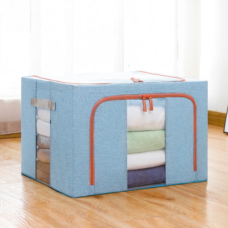 Large Foldable Clothes Container Cloth Fabric Storage Boxes&bins with Lids Great for Organizers Bedroom Closet Living Room