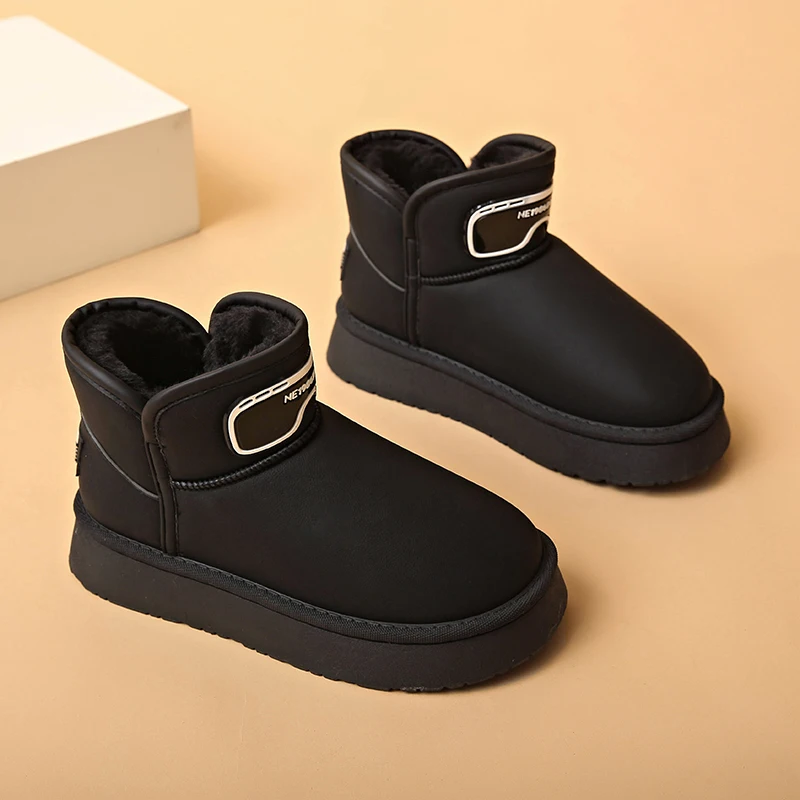 New High Quality warm New Popular Comfortable Snow Boots Women Outdoor Thick-soled Snowproof Wear-resistant Cotton-padded Shoes