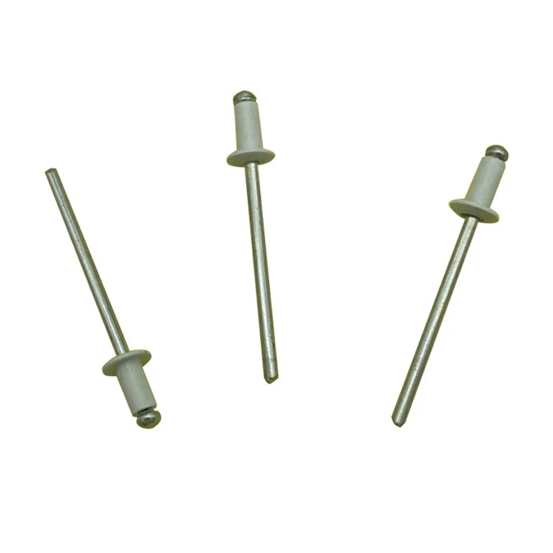 DIN7337 Steel aluminium open type round head colored anodized white painted pop Rivet