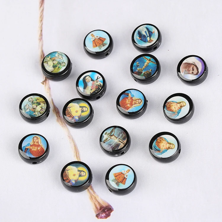 Wholesale Popular Religious Rosary DIY Parts Saint Religious Medals