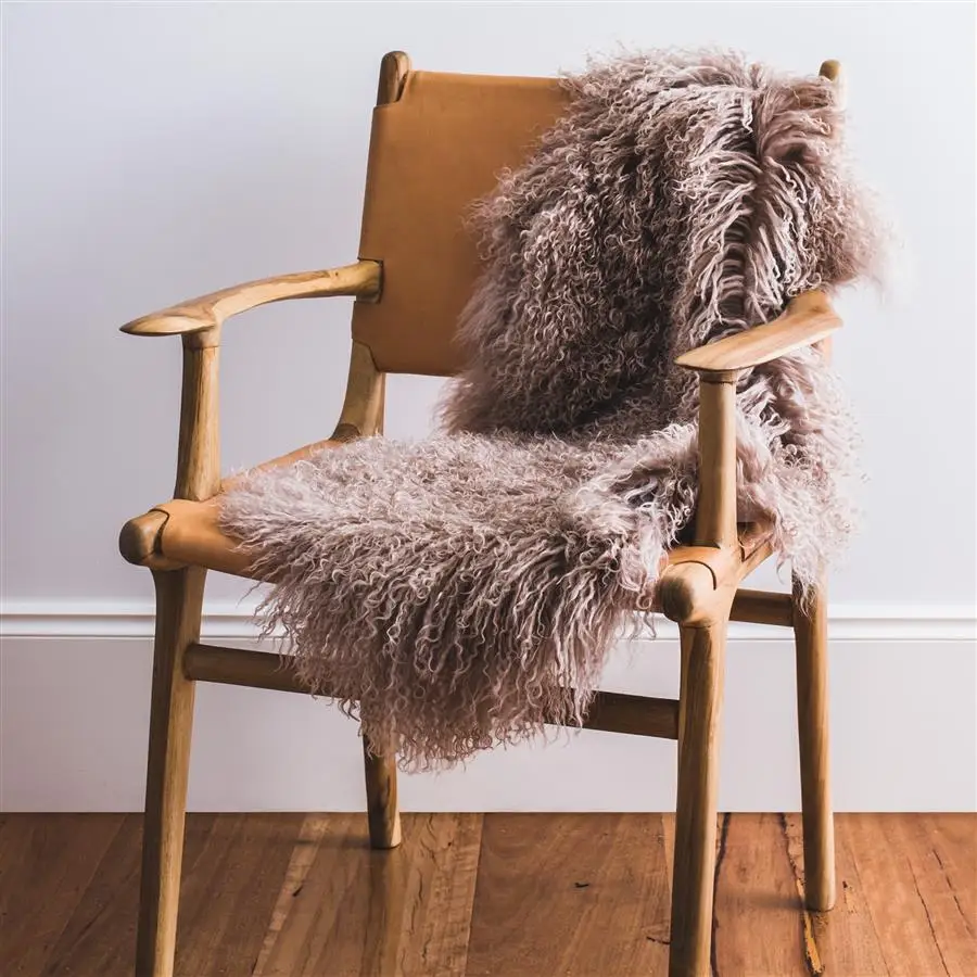 Genuine Mongolian sheep skin fur rug lamb wool skin hide luxury hairs for home decoration area carpet