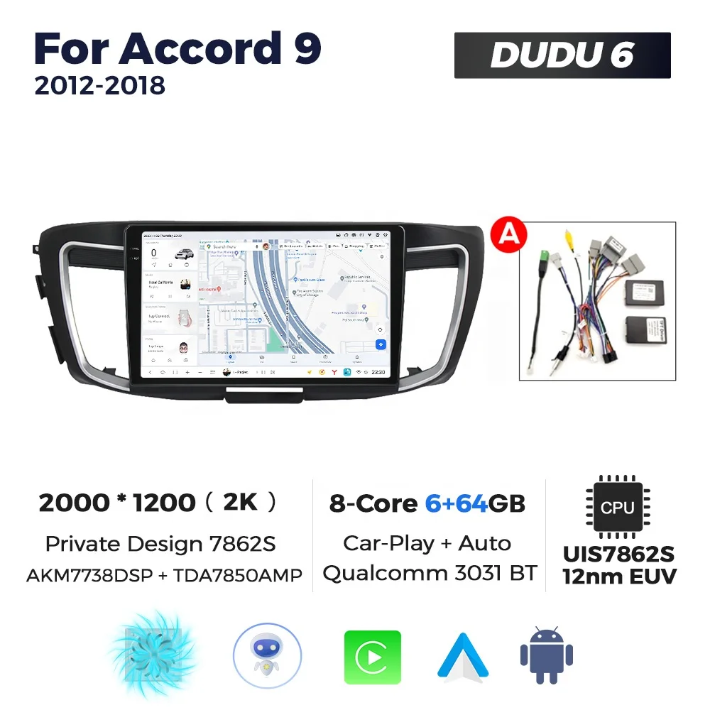 Mekede DUDU7 android автомобильный Радио dvd-плеер 2K мультимедийный Разделенный экран dvr карта для Honda Accord 9 2012 2013 2014 2015 2016 2018