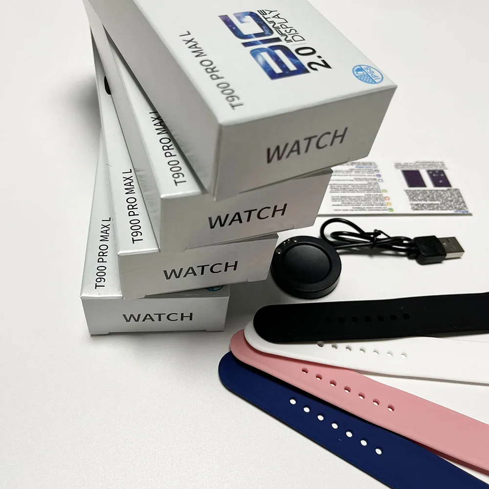 2023 Hot Sale Smart Watch T900PROMAX L 2.0 BT Call Watch Heart rate Fitness Tracker Silicon Strap Smartwatch T900 Pro Max L 2.0