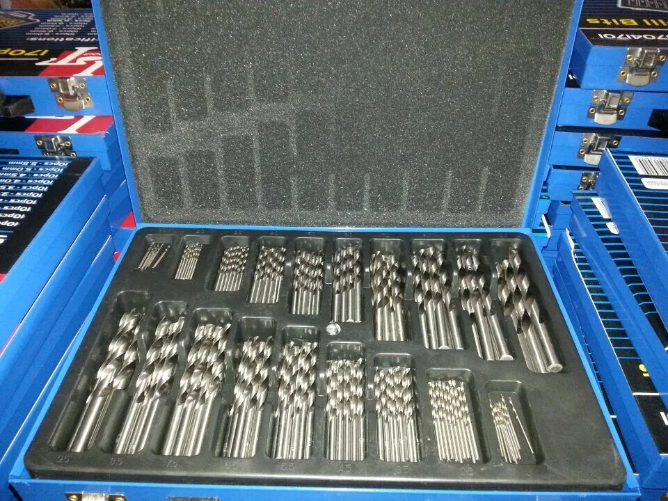 Chinese manufacturer 170 pc HSS Drill Bits Set 1-10mm Quality Drill bits in Metal Case