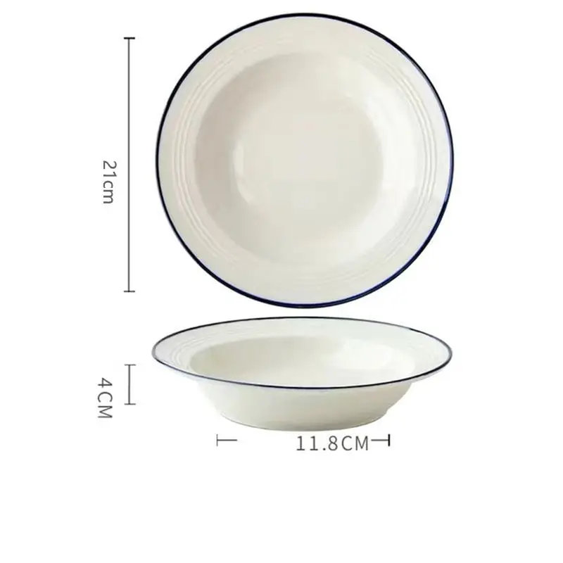 cute simple white ceramic dinner plate home western dessert tableware creative straw hat plate