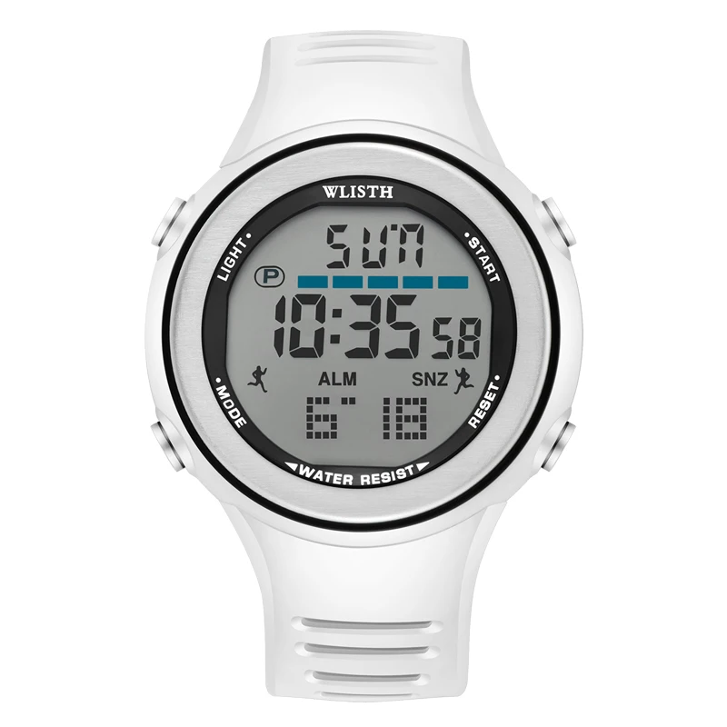 WLISTH S8001 G цифровые водонепроницаемые мужские часы 30 м большой экран удар Качество wathces