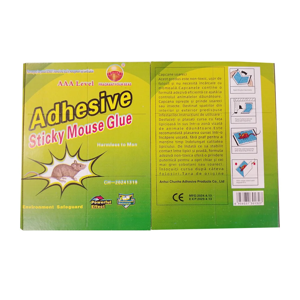 Strong Adhesive Paperboard Pre Baited Mouse Glue Trap Rat Glue Traps Sticky Trap Board Book for Mice and Rats