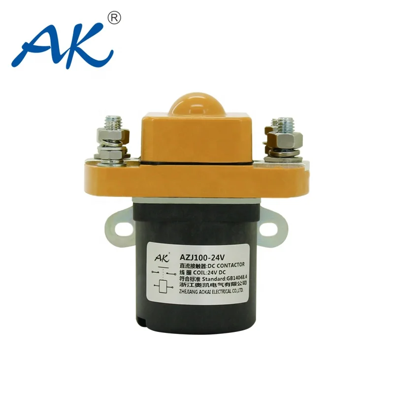 AZJ100 48V 100A Solenoid Contactor, Used in Electric Motor AOKAI DC Contactor#