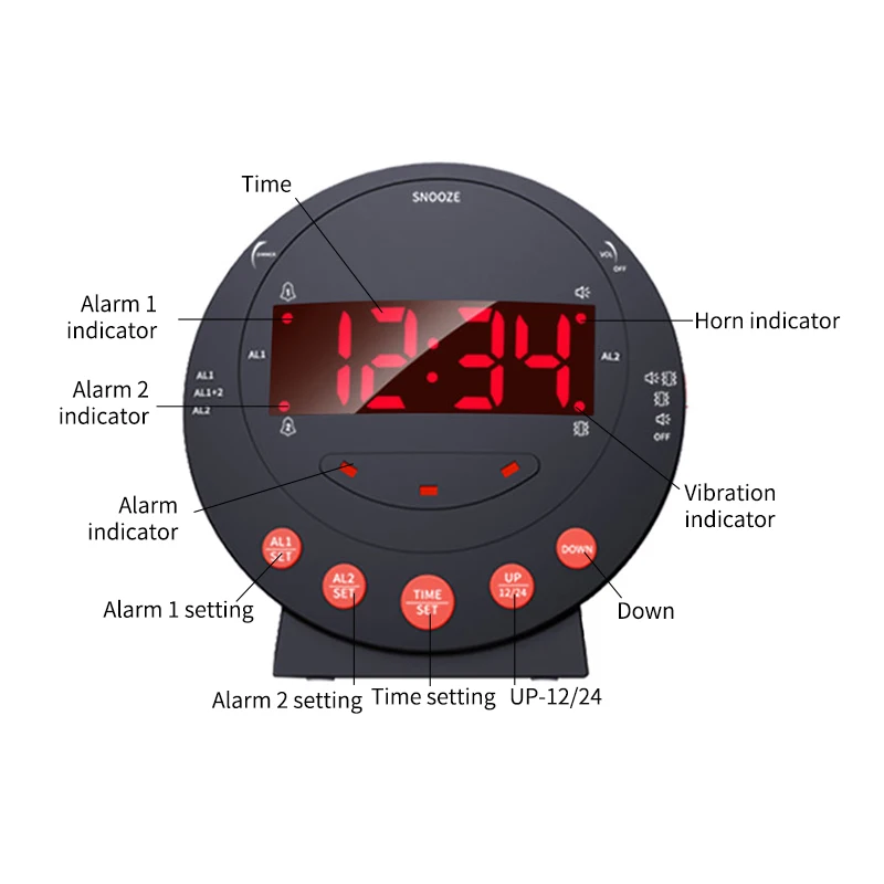 Drop Ship Products Alarm Clock  With Bed Shaker Vibrating Alarm Clock for Heavy Sleepers and Deaf Hearing