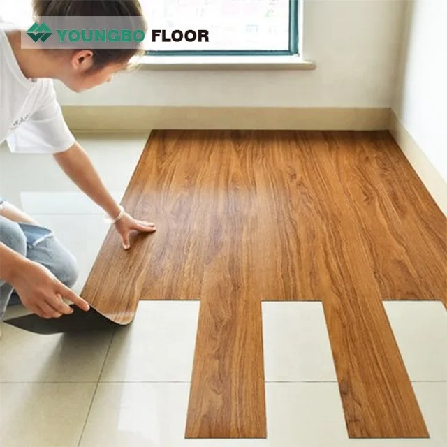 Luxury Vinyl Floor Sticker LVT Self Adhesive Floor Dry Back PVC Plastic Flooring Vinyl Tiles
