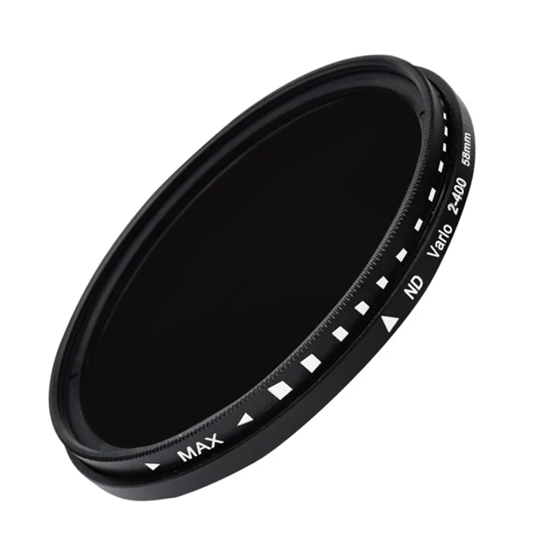 DSLR camera  Variable adjustable ND  filter neutral density  filter  ND2 to ND400 : 49 52 55  58 62 67 72 77 82mm