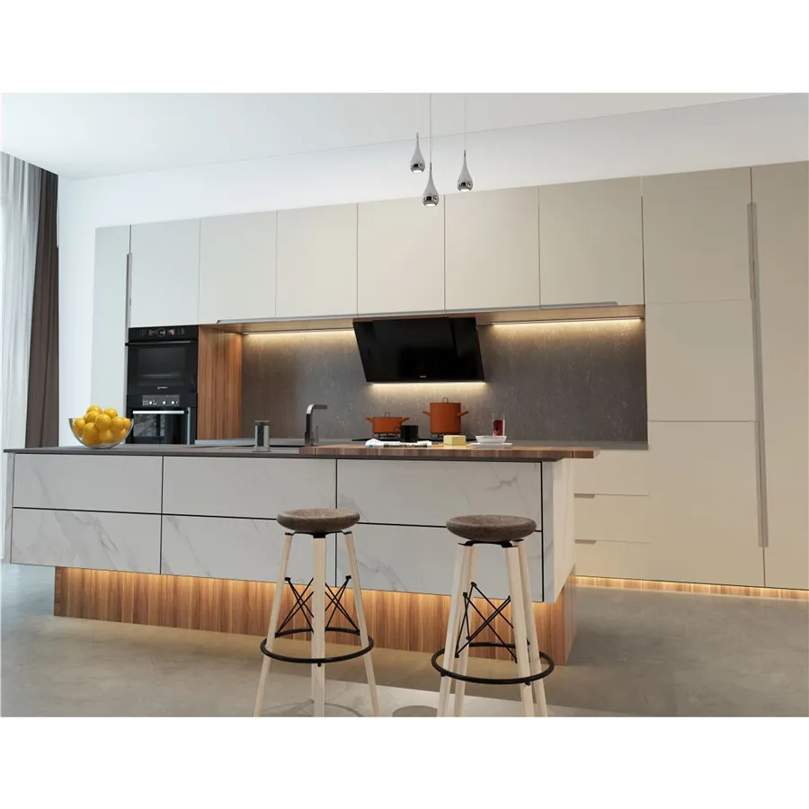 Custom High Quality Modern Lacquer Finish Self Assemble White Shaker Design Kitchen Cabinets