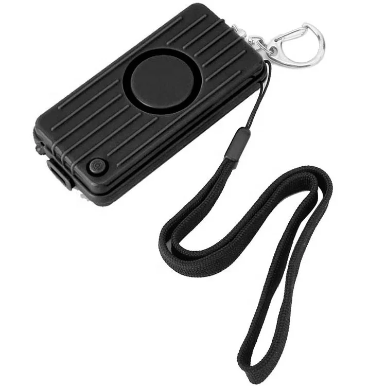 Factory wholesale sound LED light alarm self defense keychain for women emergency escape