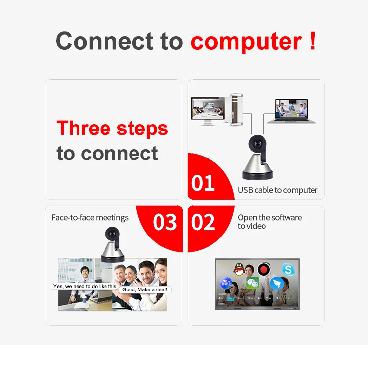 Factory Directly Sell Auto Tracking Webcam Video Conferencing System Conference Camera Hd