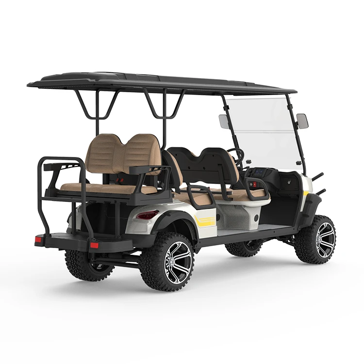 High Quality Products Aluminum Floor Golf Cart 6 Seat 4 Wheel 72Volt High Chassis Golf Cart With Ce Approved
