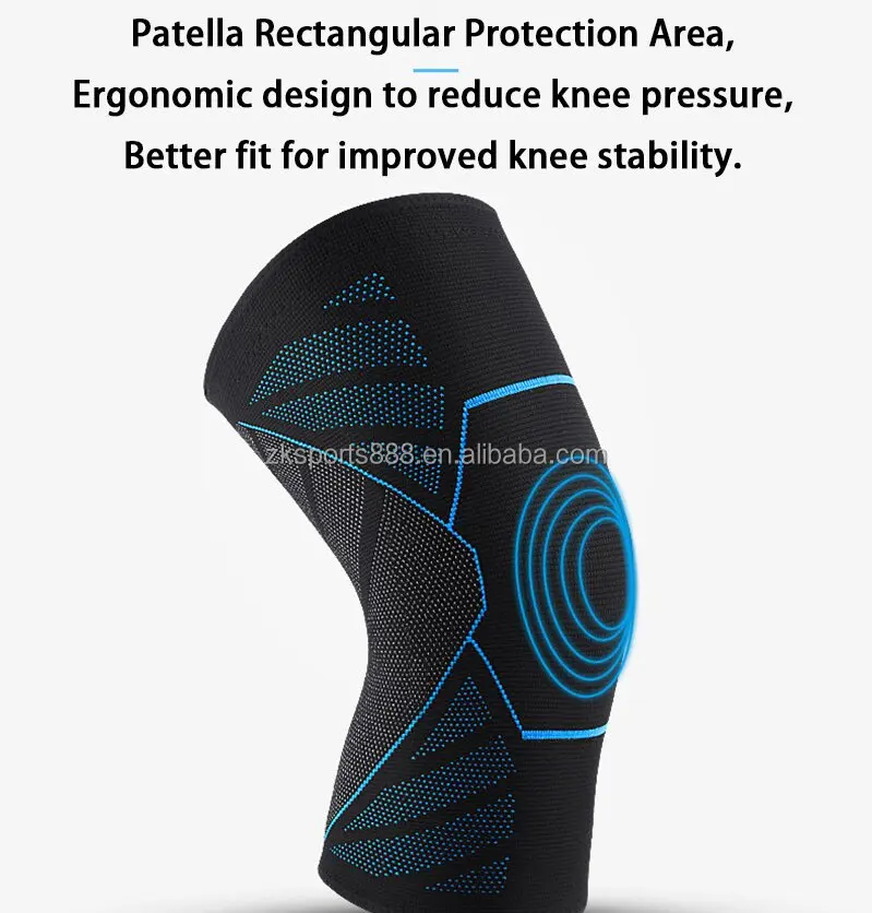 Fitness Neoprene Weight Lifting Gym Stiff Custom Knee Sleeve Brace For Power Lifting