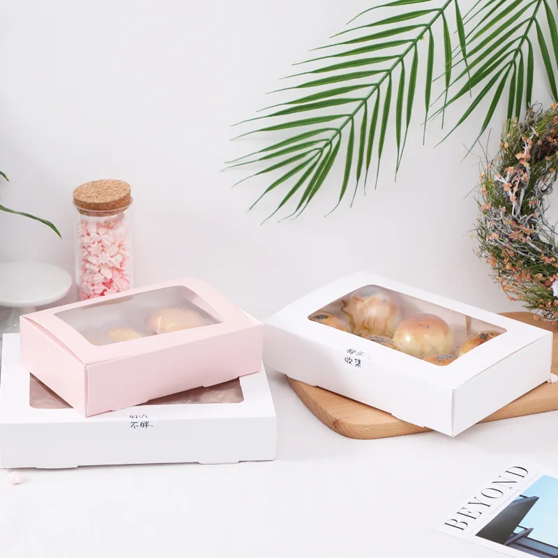 Hot Selling Brown Food Grade Materials Great Quality Frozen Dessert Tiramisu Cake Dessert Packaging Boxes with Window