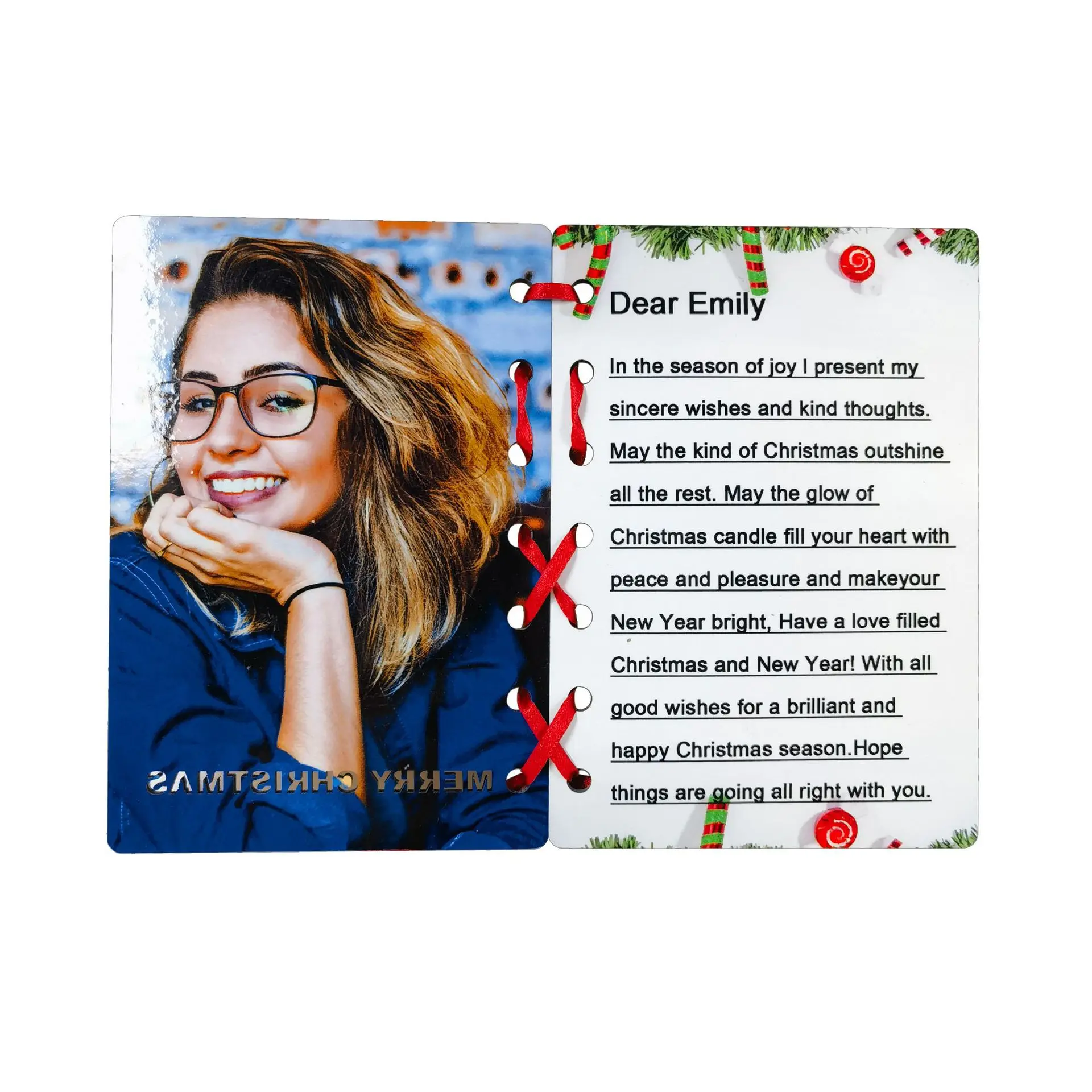 3.54x5.12 inches Sublimation Mdf Christmas Greeting Cards For Xmas Home/School/Party Decoration