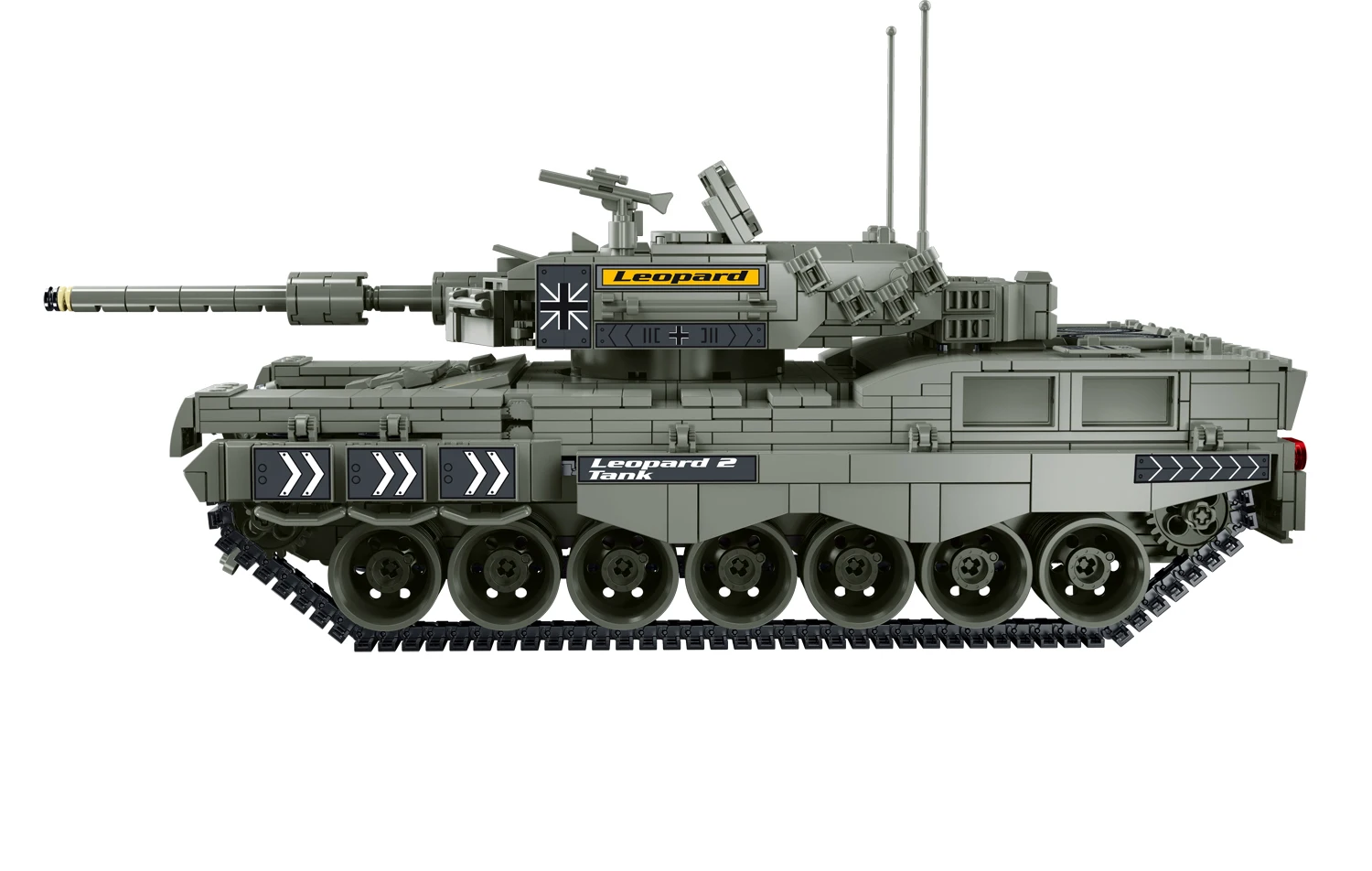 Mork 027001 Leopard 2 Military Tank Model DIY Assembled Bricks Model Armored tanks Building Blocks Toys for kids