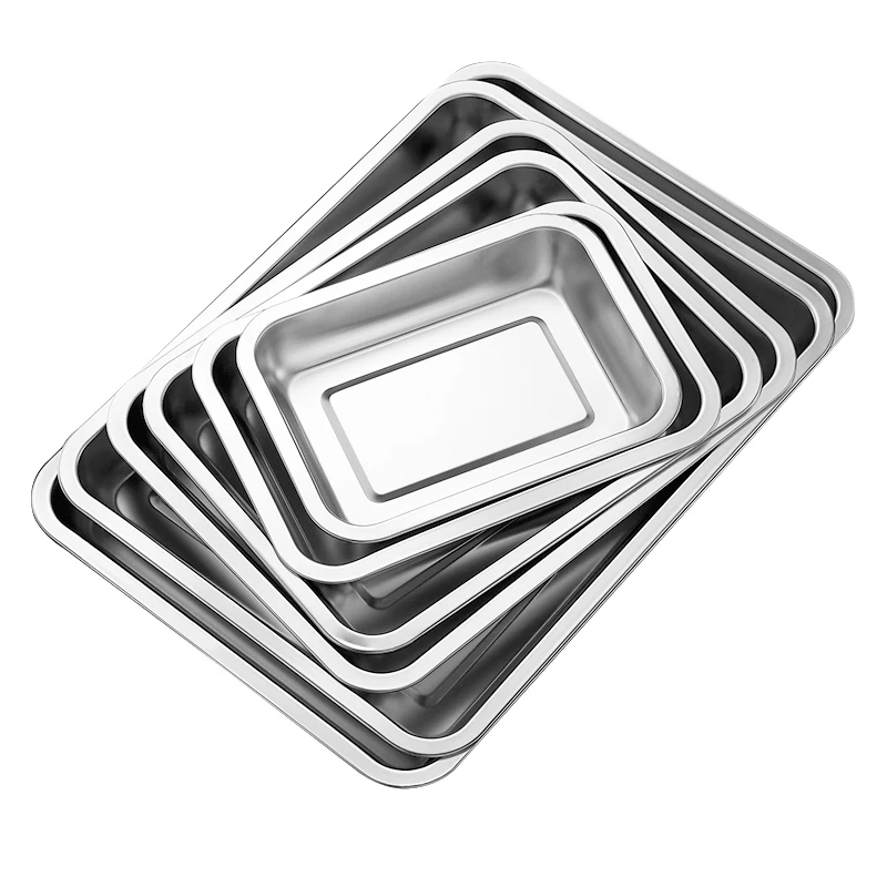 Restaurant stainless steel serving tray food carrier/Hotel service tray/Barbecue plate
