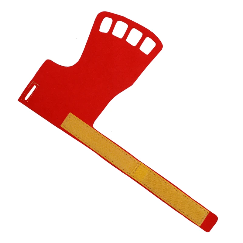 Micro Fiber Carbon Gymnastic Grips for Bars Red Color with Hole Grip Crossfit Exercise