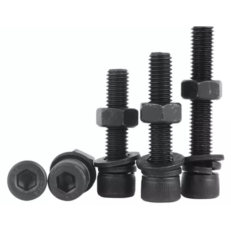 High Precision DIN965 M2 M3 M4 SS 304 316 Stainless Steel black oxide carbon steel countersunk flat head hex bolt screw
