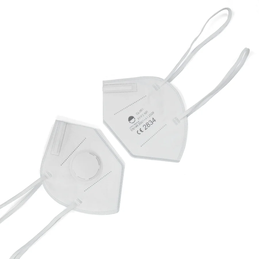 Wholesale EN149 respirator protection mask FFP2 anti dust melt blown head loop with valve mask