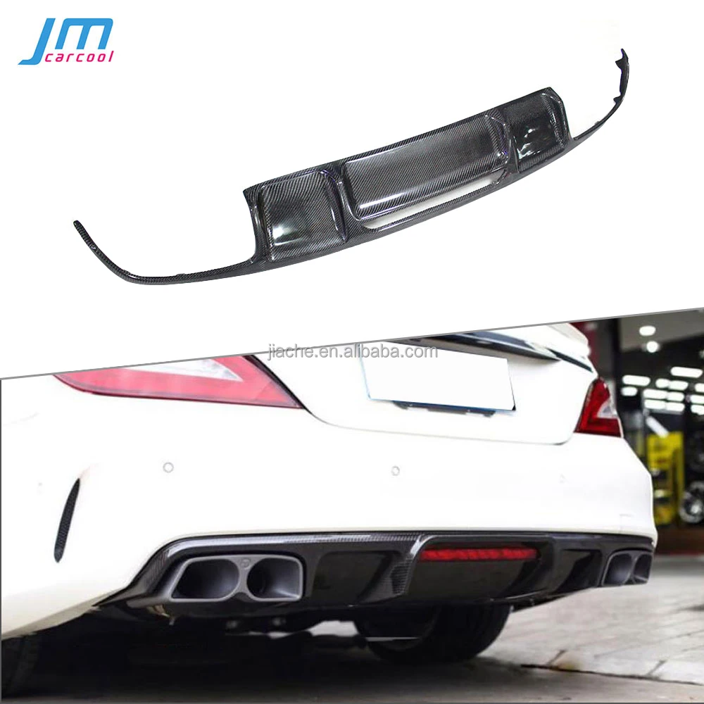 Carbon Fiber / FRP Rear Bumper Lip Diffuser Spoiler For Mercedes Benz CLS Class W218 CLS300 CLS350 AMG Sport 2011-2014