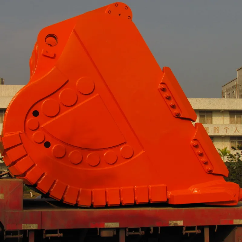 ISO 9001 factory supply Earthmoving machinery parts material Hardox 450/500 Solid structure Excavator Rock Bucket