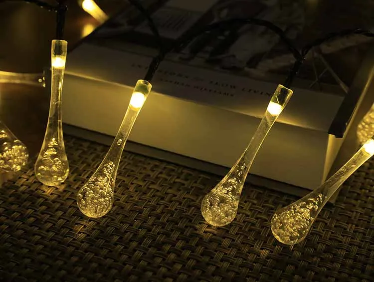 200Led Multicolor Waterproof Bubble Ball Water Drop Christmas Led Solar String Light