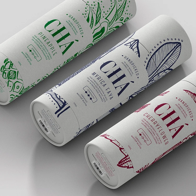 Переработанная картонная трубка Jemstone высшего класса, Упаковочная масляная Круглая Бумажная трубка с индивидуальным цветовым размером