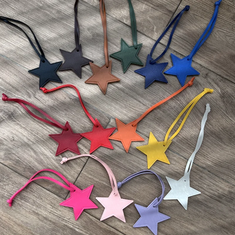 Bag Charm Accessories Hanging Leather Charms Travel Tag Luggage Tags Five-pointed Star Pendant Handbag Bag Ornament