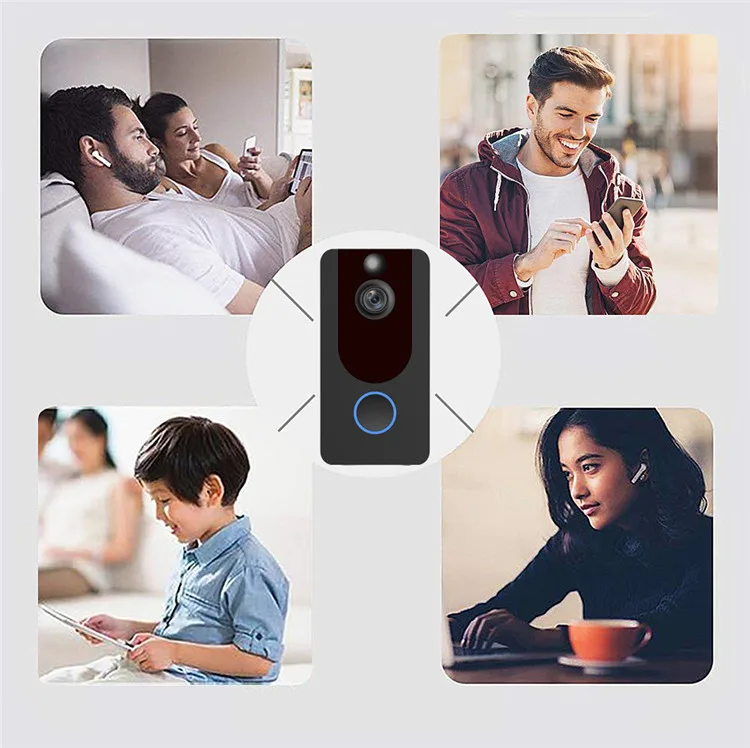 EKEN V7 HD 1080P Smart WiFi Video Doorbell Camera Visual Intercom Night vision IP Door Bell Wireless Security Camera