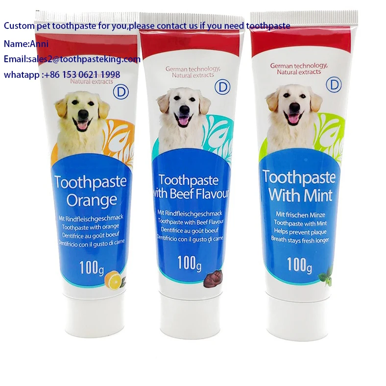 Pet toothpaste dog toothpaste  tooth paste beaf/mint-flavored oral cleaning care toothpaste for dogs