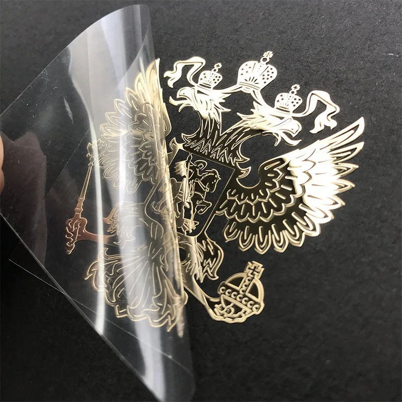 Custom Transfer Nickel Sticker With 3M 3D Logo Sticker Waterproof Luxury Gold Foil Sticker For Bottle