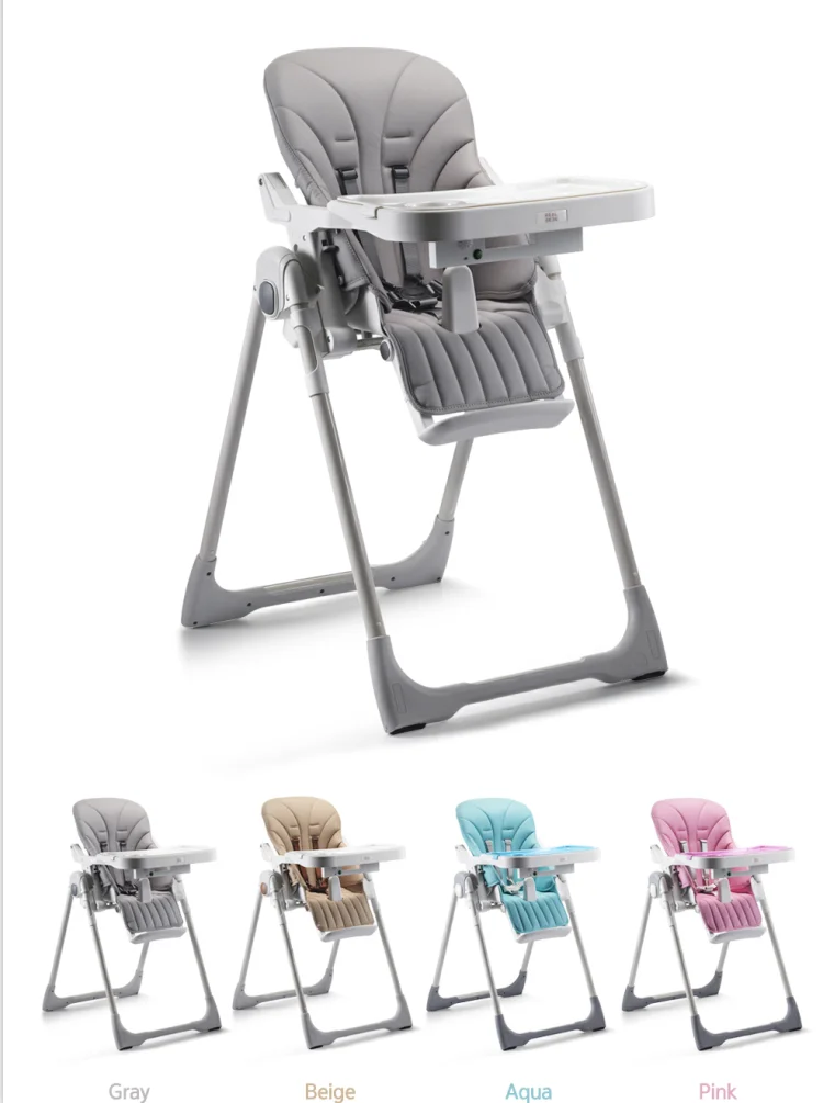 Manufacturers provide pu/knitting pp chairs baby feeding dinner high chair