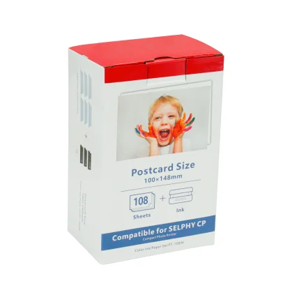 KP 108IN Color Ink Cartridge for Canon Selphy cp1300 cp1200 Label Printer Photo Paper Set 6 inch KP36IN KP108IN cp1100 cp900