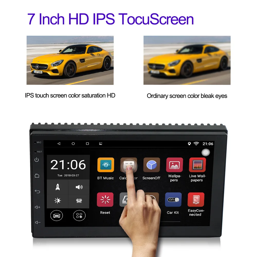 7 inch touch screen fm radio gps navigation dvd user manual car mp5 player with android 7011A